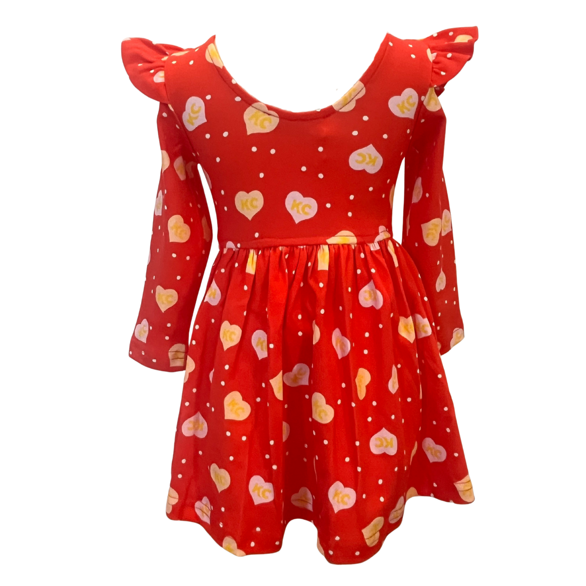 Little Girls Dress with Hearts
