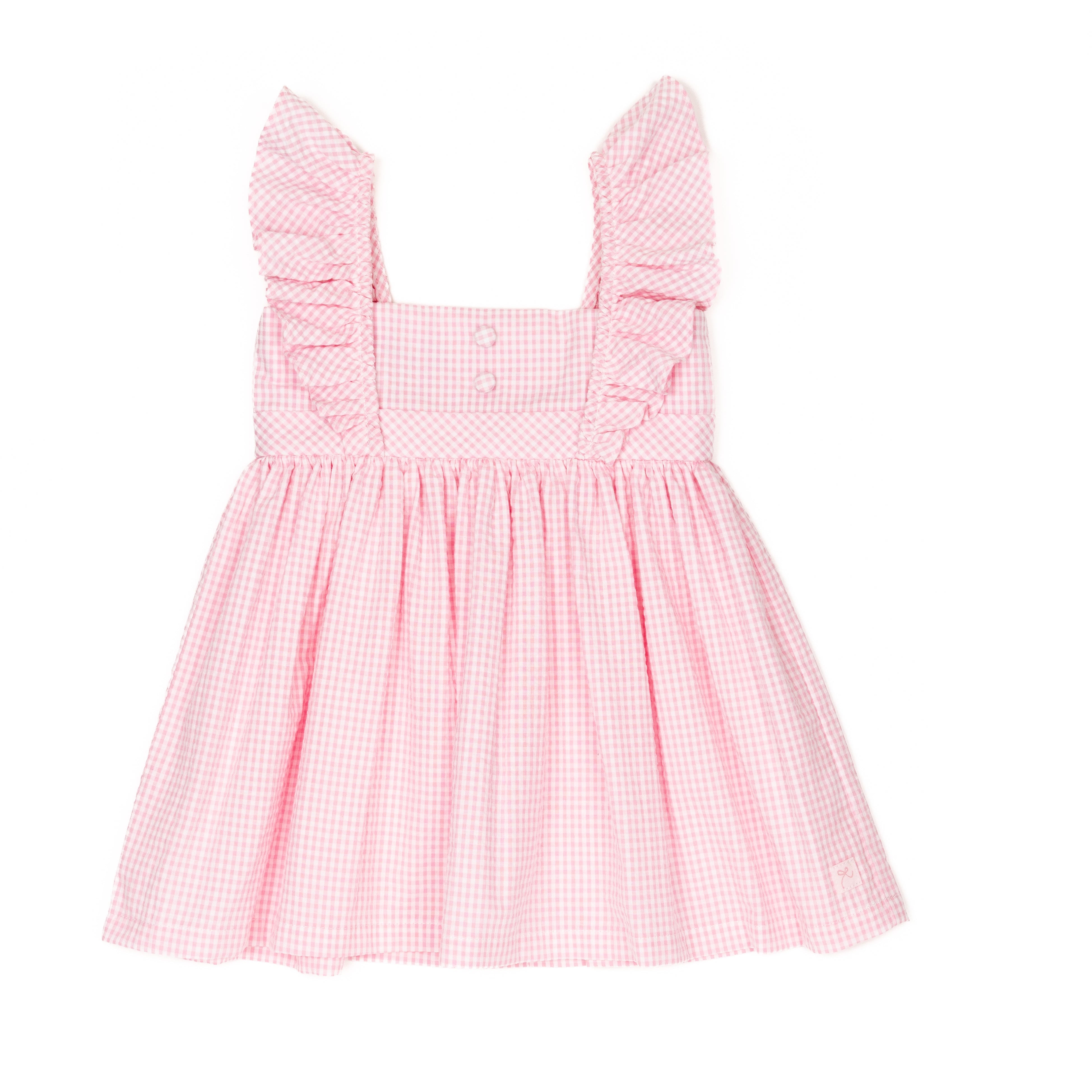 pink gingham dress