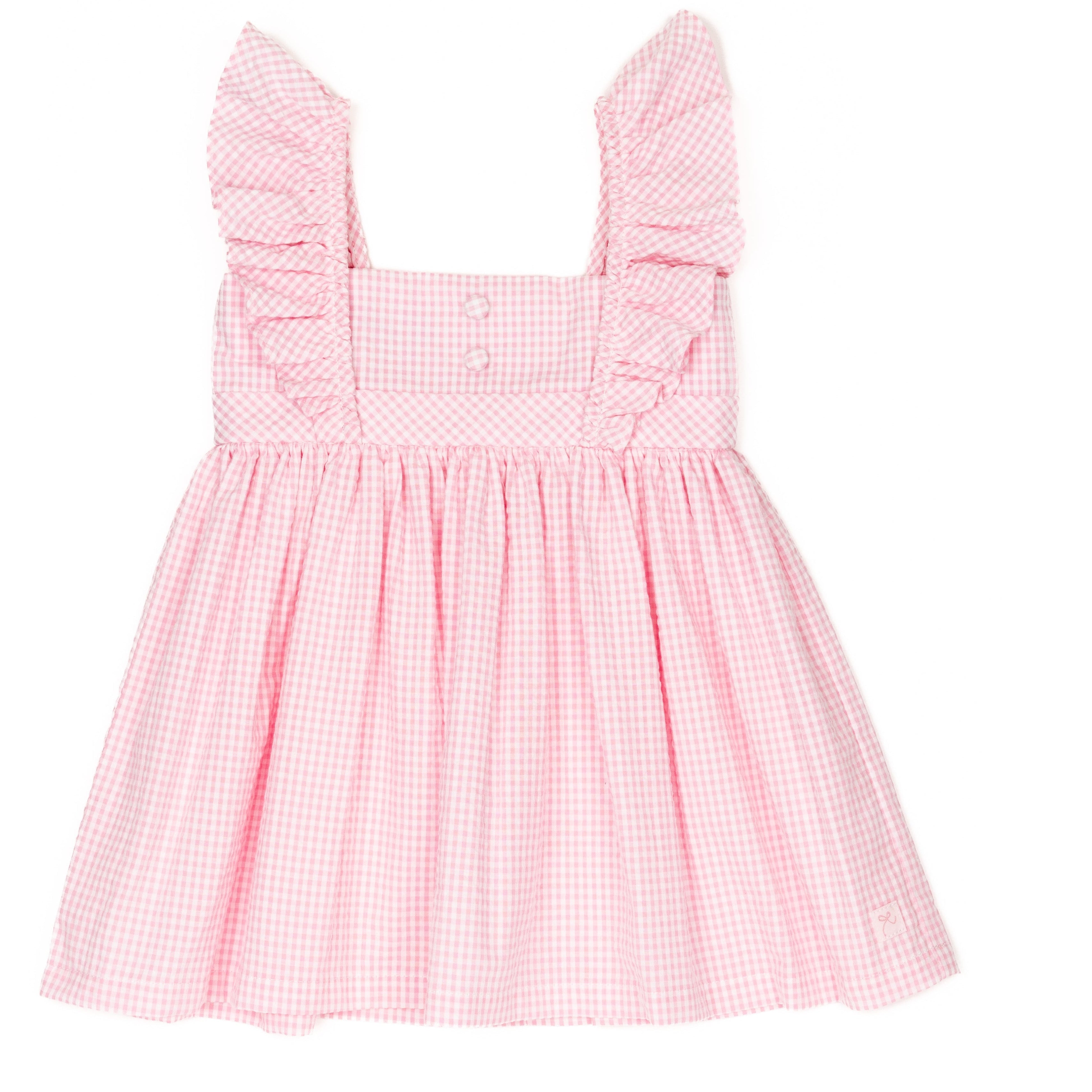 pink gingham dress