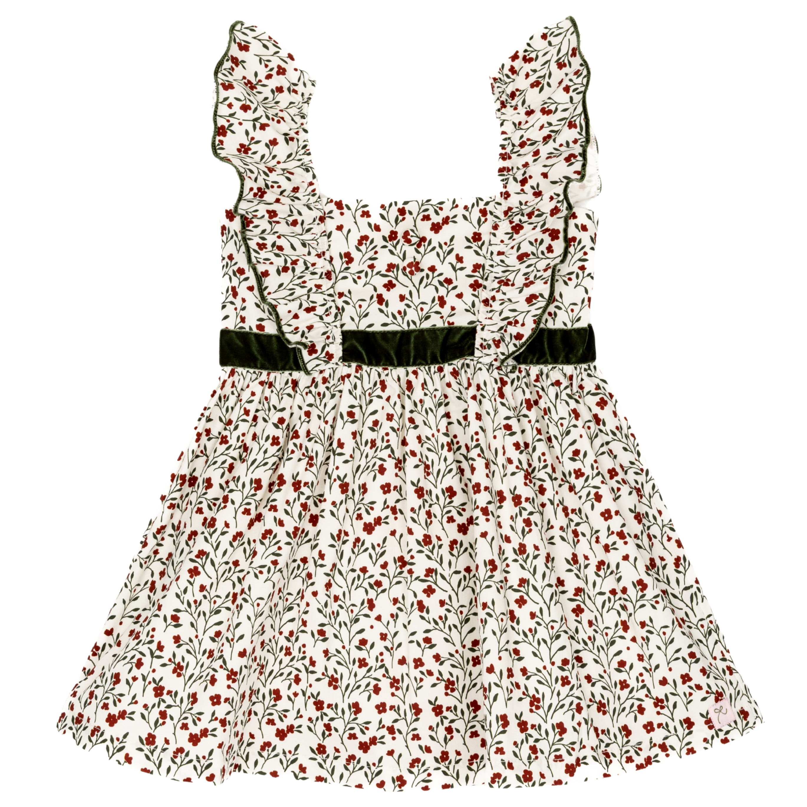 red floral holiday dress