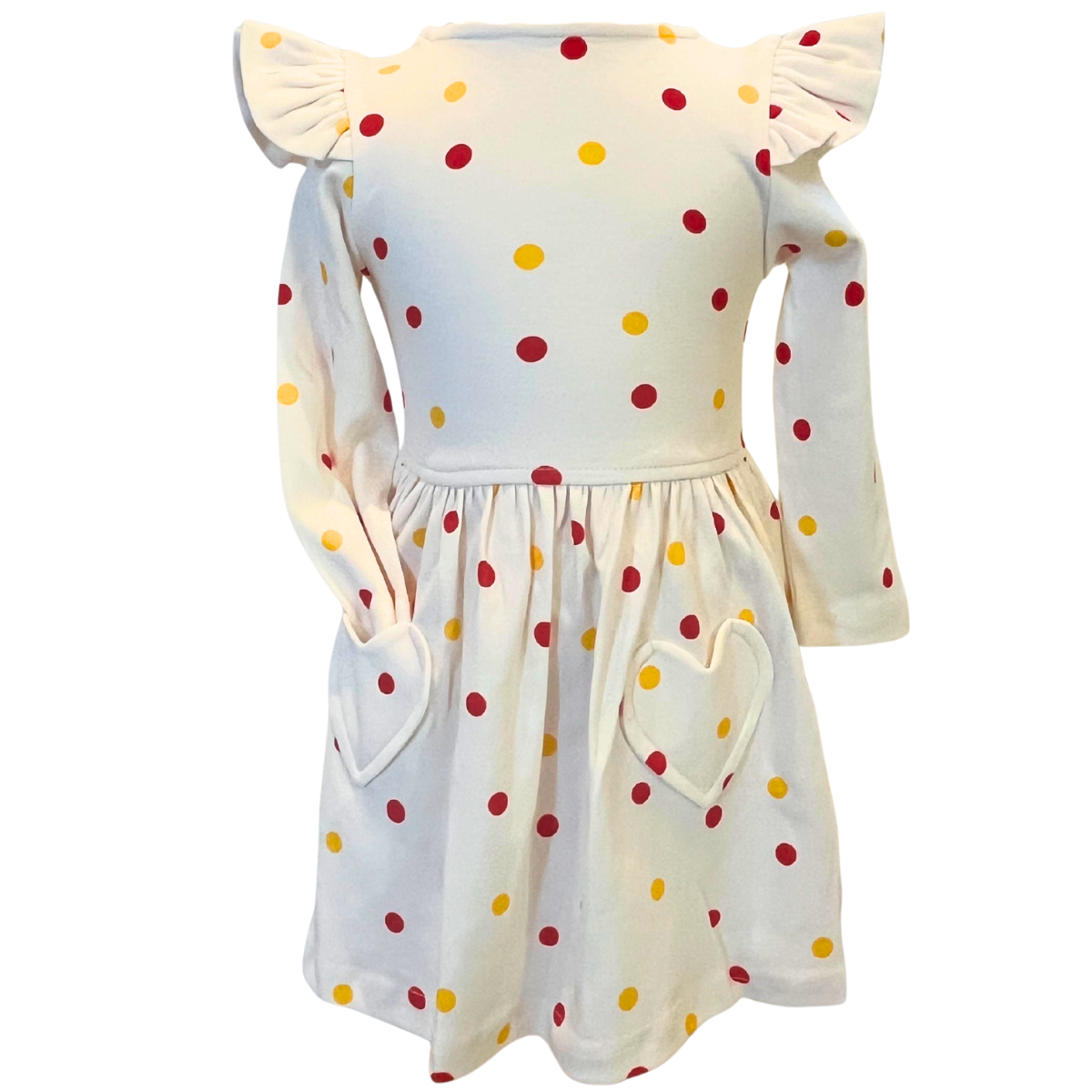 Little Girls dress with colorful polka dots