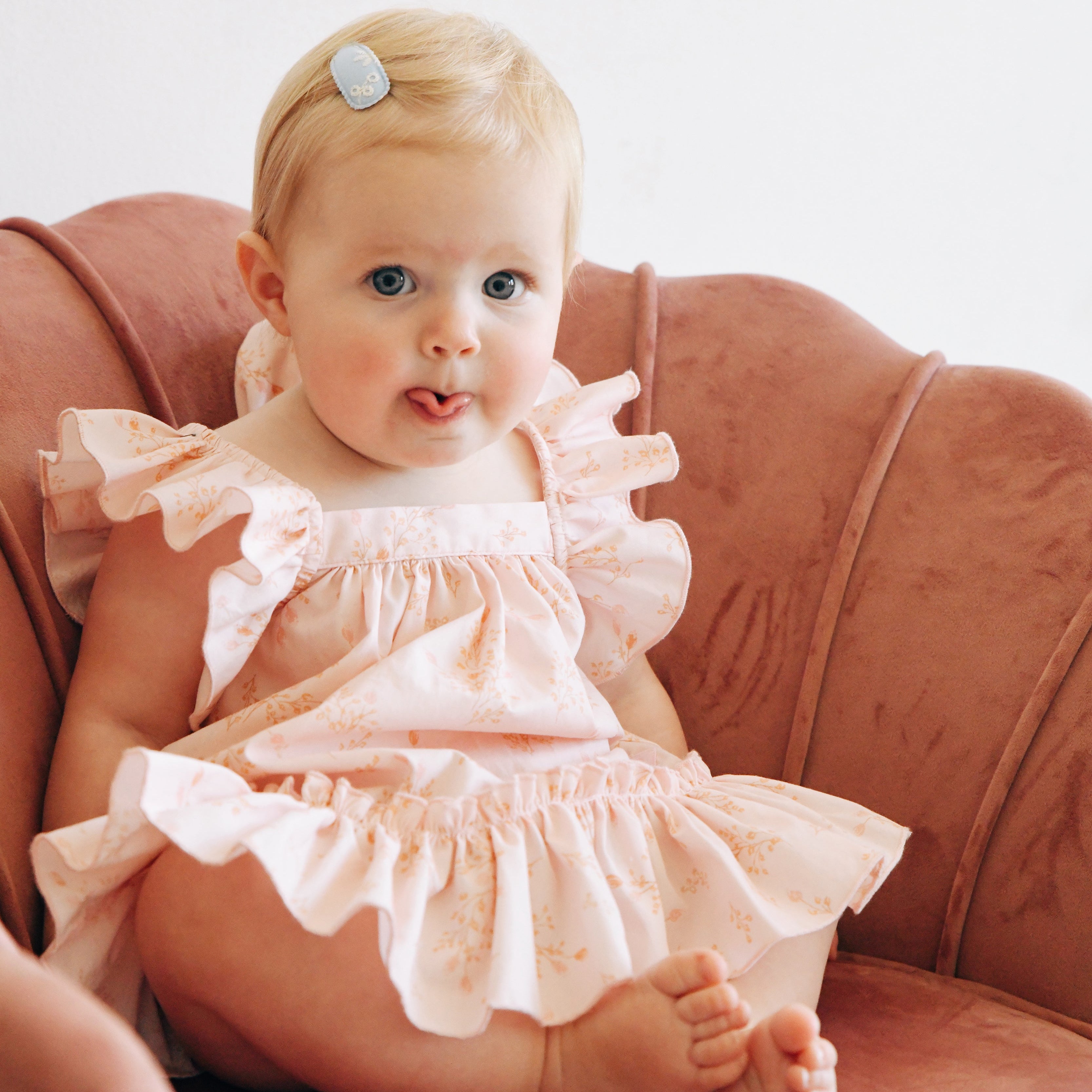 blush floral baby dress